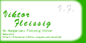 viktor fleissig business card